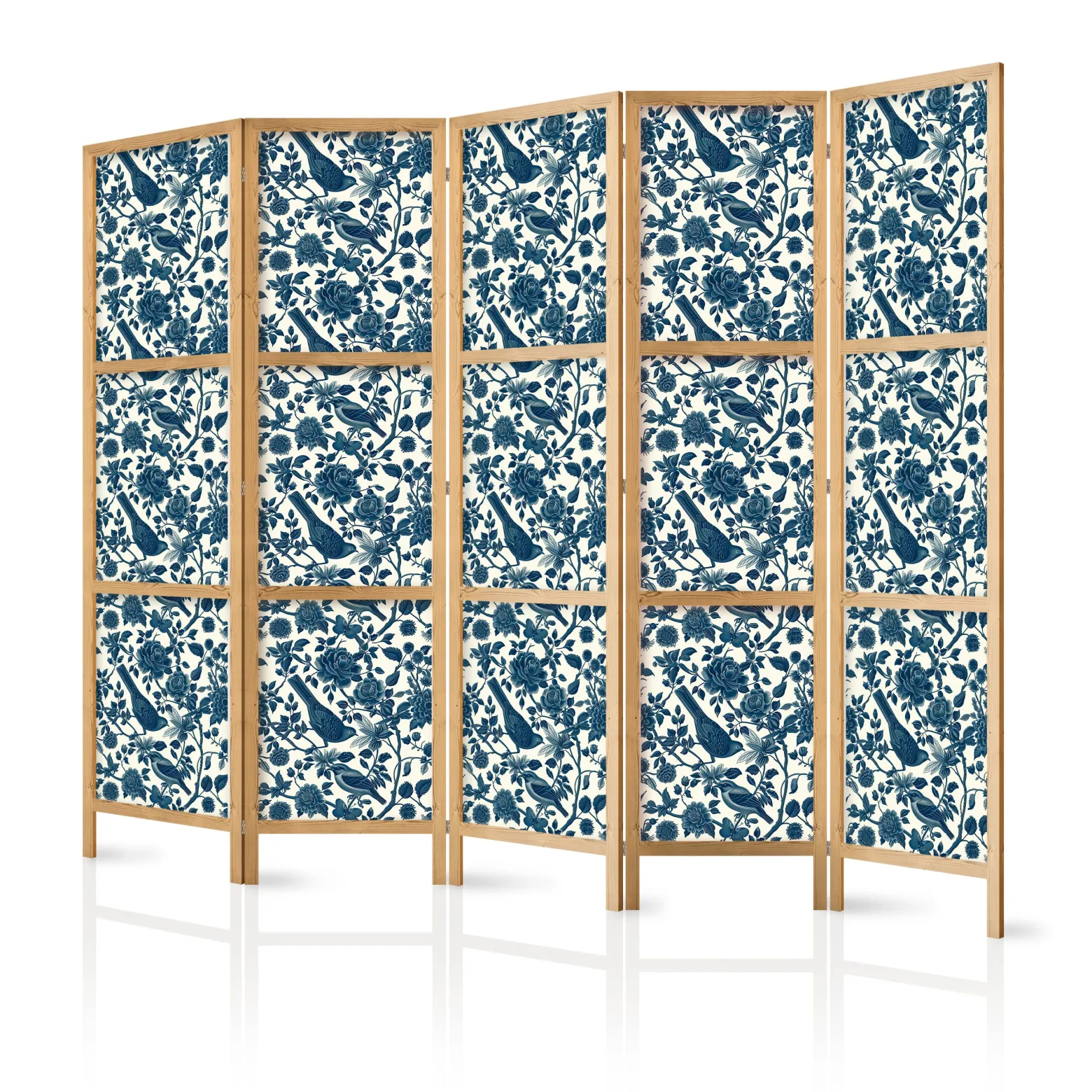 Parawan Japoński 5-panelowy Różane Pnącza 225x172cm