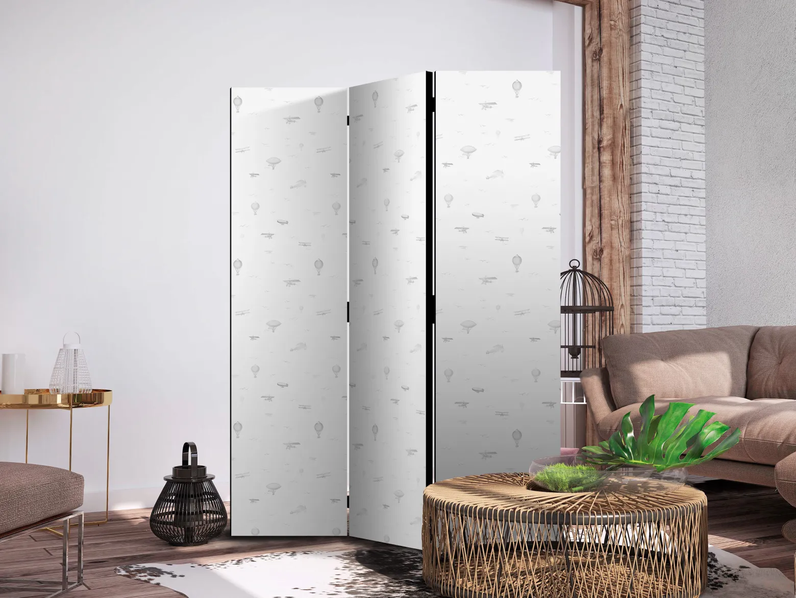 Parawan Jednostronny Balony I Sterowce 135x172cm