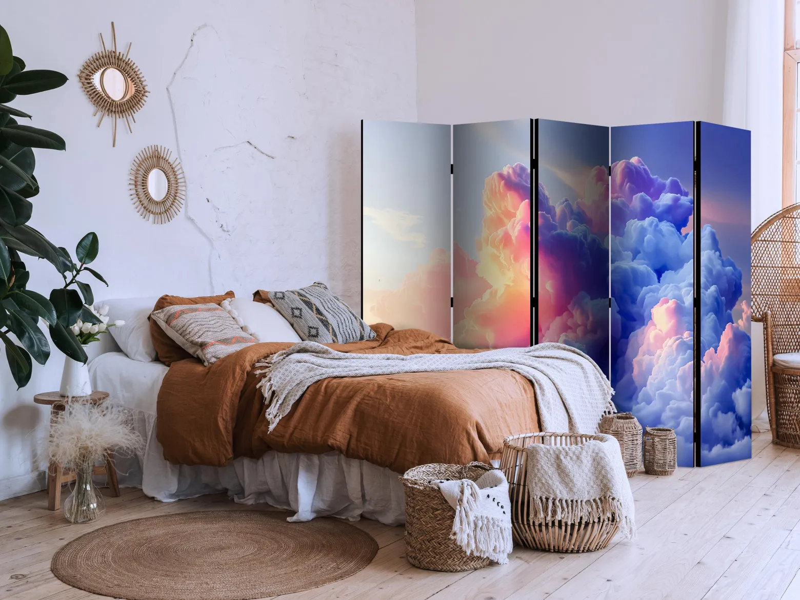 Parawan Jednostronny Chmury Jak Malowane 225x172cm