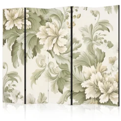 Parawan Jednostronny Kremowe kwiaty vintage 225x172cm