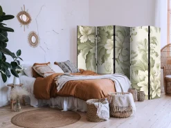 Parawan Jednostronny Kremowe kwiaty vintage 225x172cm