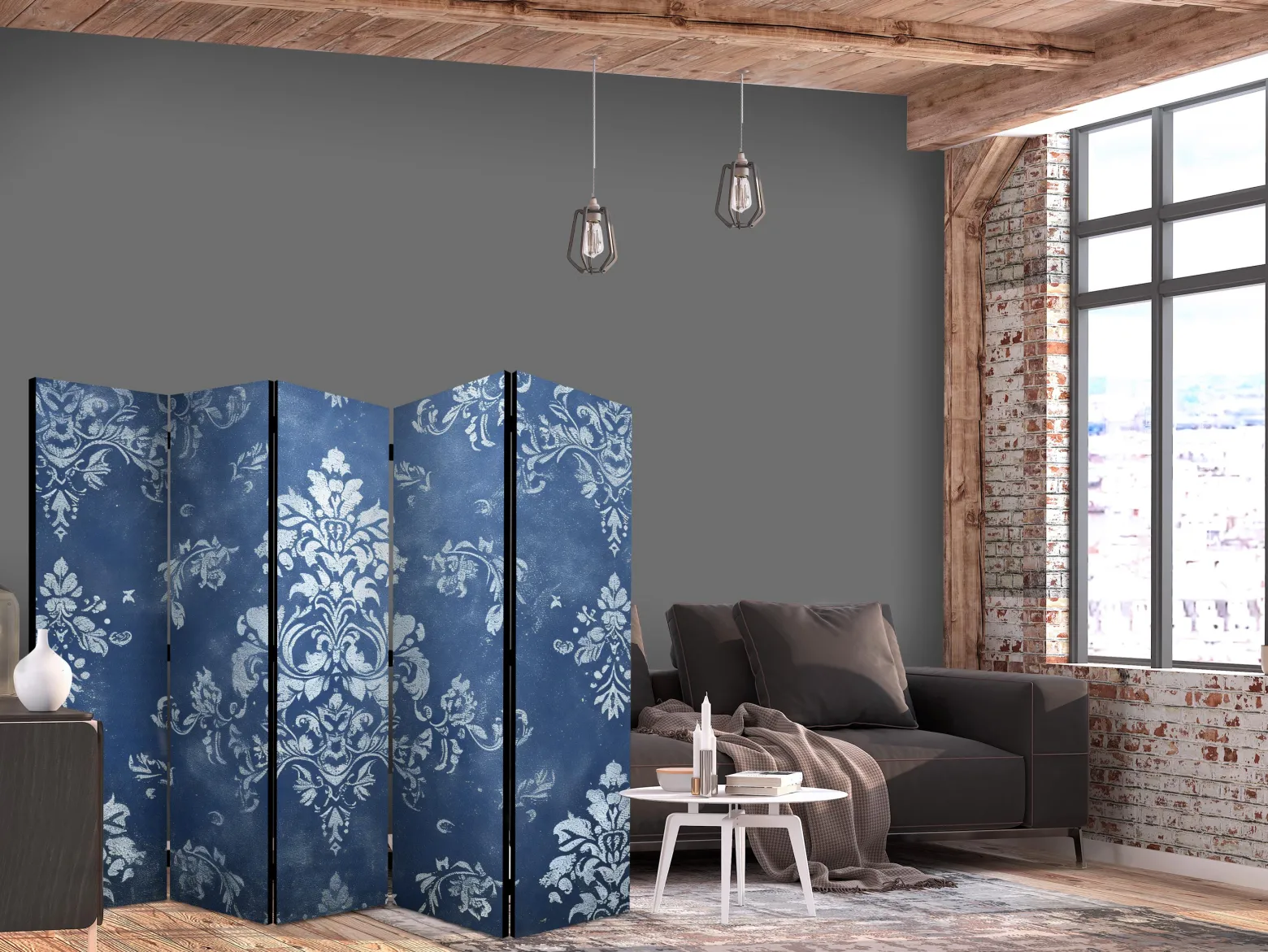 Parawan Jednostronny Ornament Retro 225x172cm