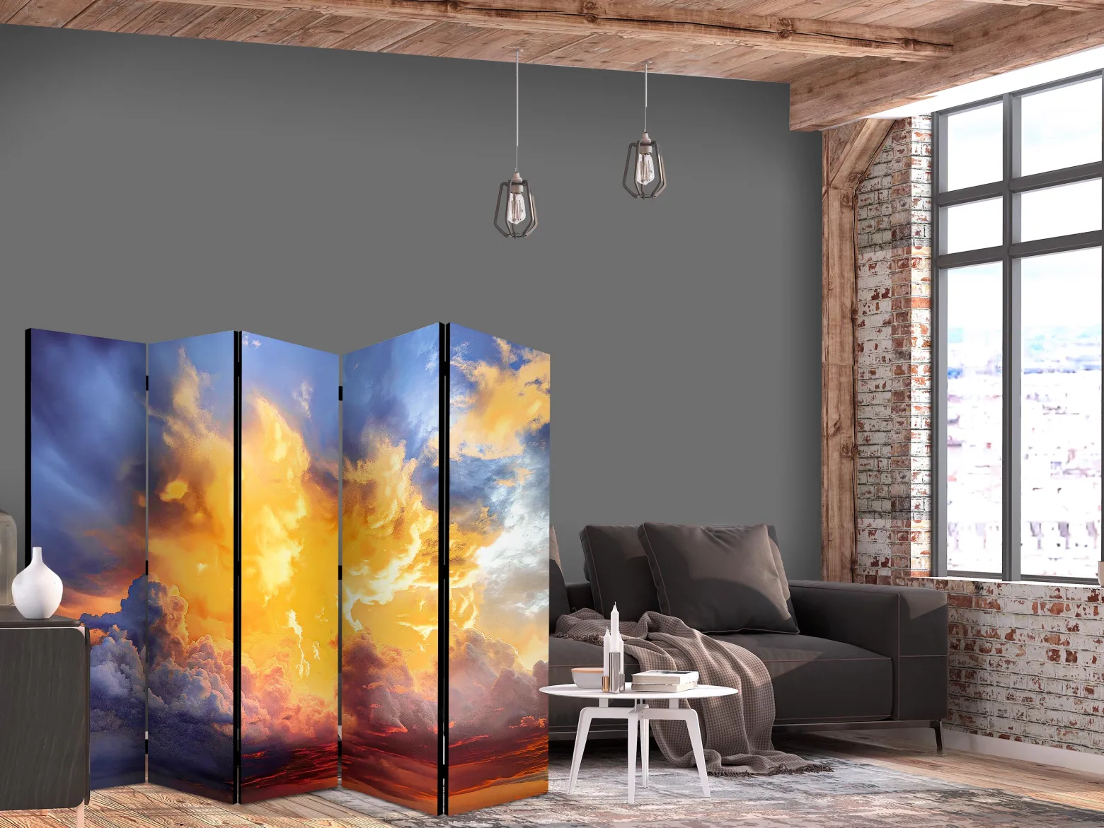 Parawan Jednostronny Piękny Zachód Słońca 225x172cm