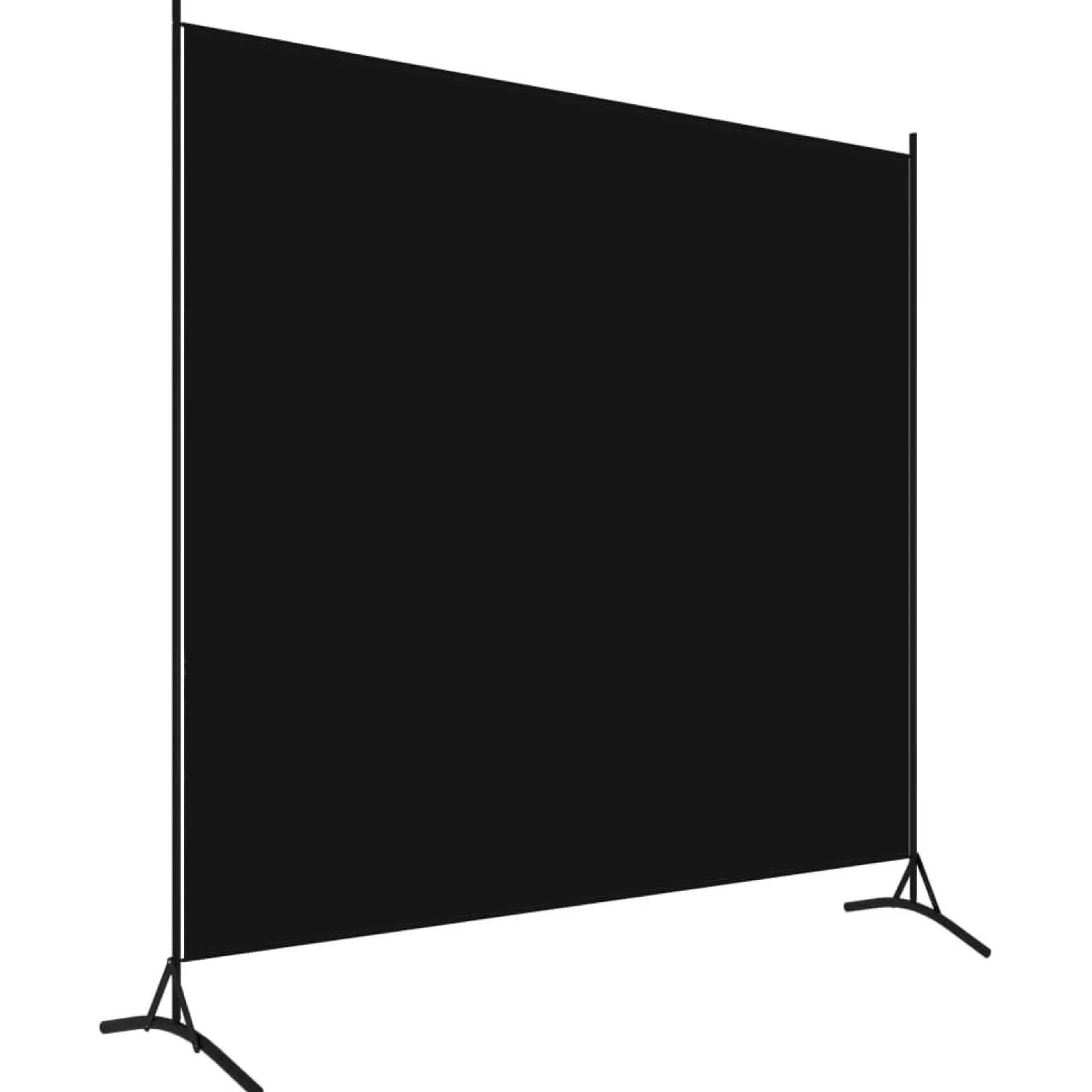 Parawan Pokojowy Czarny Parawan Dekoracyjny Przysłona 175 x 180 cm