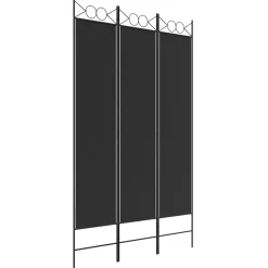 Parawan Pokojowy Dekoracyjny Przegroda Parawan Składany Czarny 120x200 cm