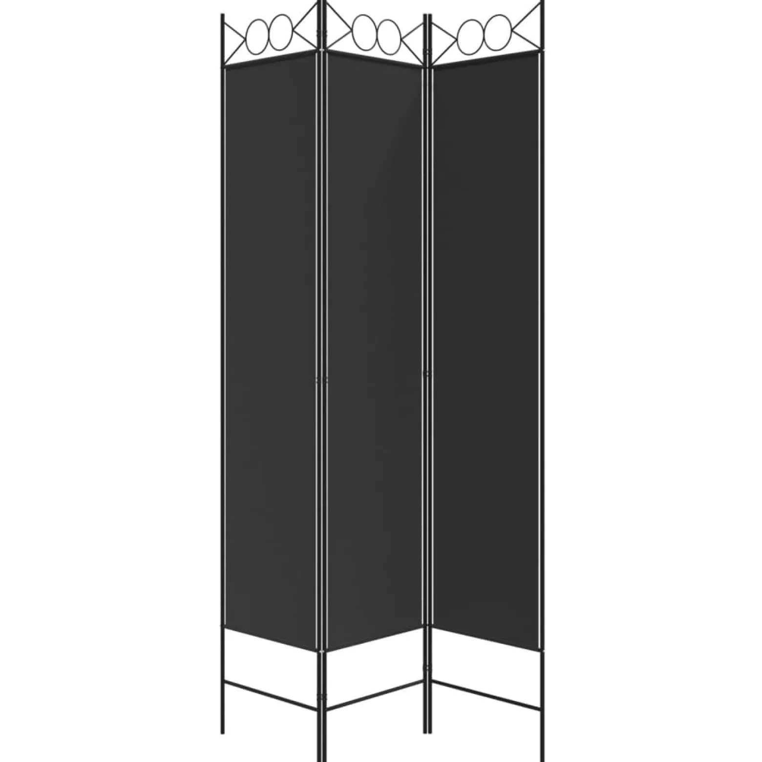 Parawan Pokojowy Dekoracyjny Przegroda Parawan Składany Czarny 120x200 cm