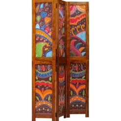 Parawan Pokojowy Składany Parawan Dekoracyjny Drewniany Brązowy 105x180 cm