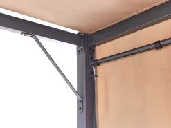 Pawilon ogrodowy altana 310 x 310 cm LED brązowy
