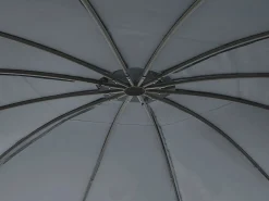 Pawilon ogrodowy owalny 368 cm z zasłonami szary