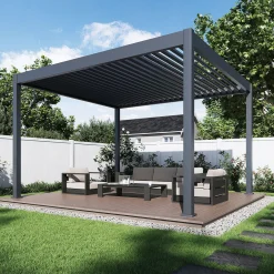 Pergola Ogrodowa Tarasowa DELUXE AUTOMATIC 3,6x4 z oświetleniem LED