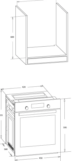 Piekarnik elektryczny do zabudowy MPM-45-BO-23C