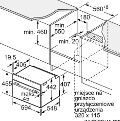 Piekarnik z kuchenką mikrofalową SIEMENS CM736GAB1