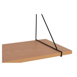 Półka Chiba 120 cm naturalna/czarna drewno i metal