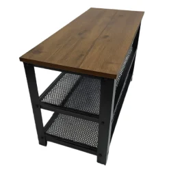 Półka ciemny brąz szafka na buty z siedziskiem loft BEGRYF 73x30x45