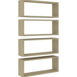 Półka ścienna Brąz 60 x 15 x 23 cm Materiał drewnopochodny vidaXL
