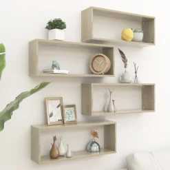 Półka ścienna Brąz 60 x 15 x 23 cm Materiał drewnopochodny vidaXL