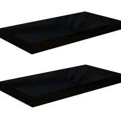 Półka ścienna Czarny 50 x 23 x 3.8 cm MDF vidaXL