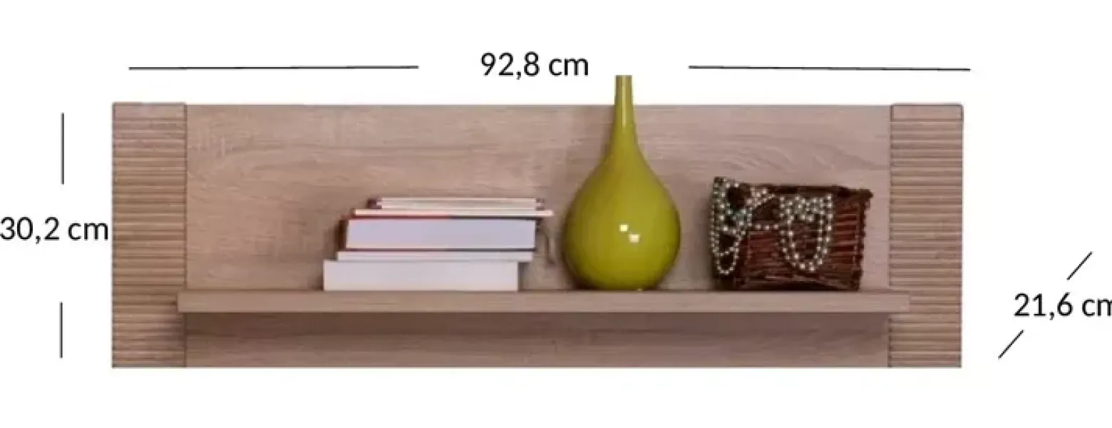 Półka ścienna na dekoracje 90 cm - Zyvian