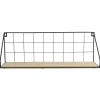 PÓŁKA METALOWA Canard czarna 45x15cm MDF W OKLEINIE DĘBU