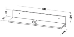Półka młodzieżowa 80 cm na książki ANETT