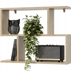Półka na Ścianę Wisząca Ścienna na Książki do Pokoju 70cm Dąb Sonoma