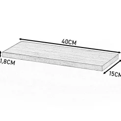Półka wisząca ścienna dąb sonoma hugo 40cm do pokoju wkręty