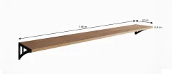 Półka Wisząca Julia 138 Cm Biała – Półka Ścienna Nowoczesna