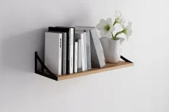 Półka wisząca JULIA 60 cm Dąb Lancelot metalowe