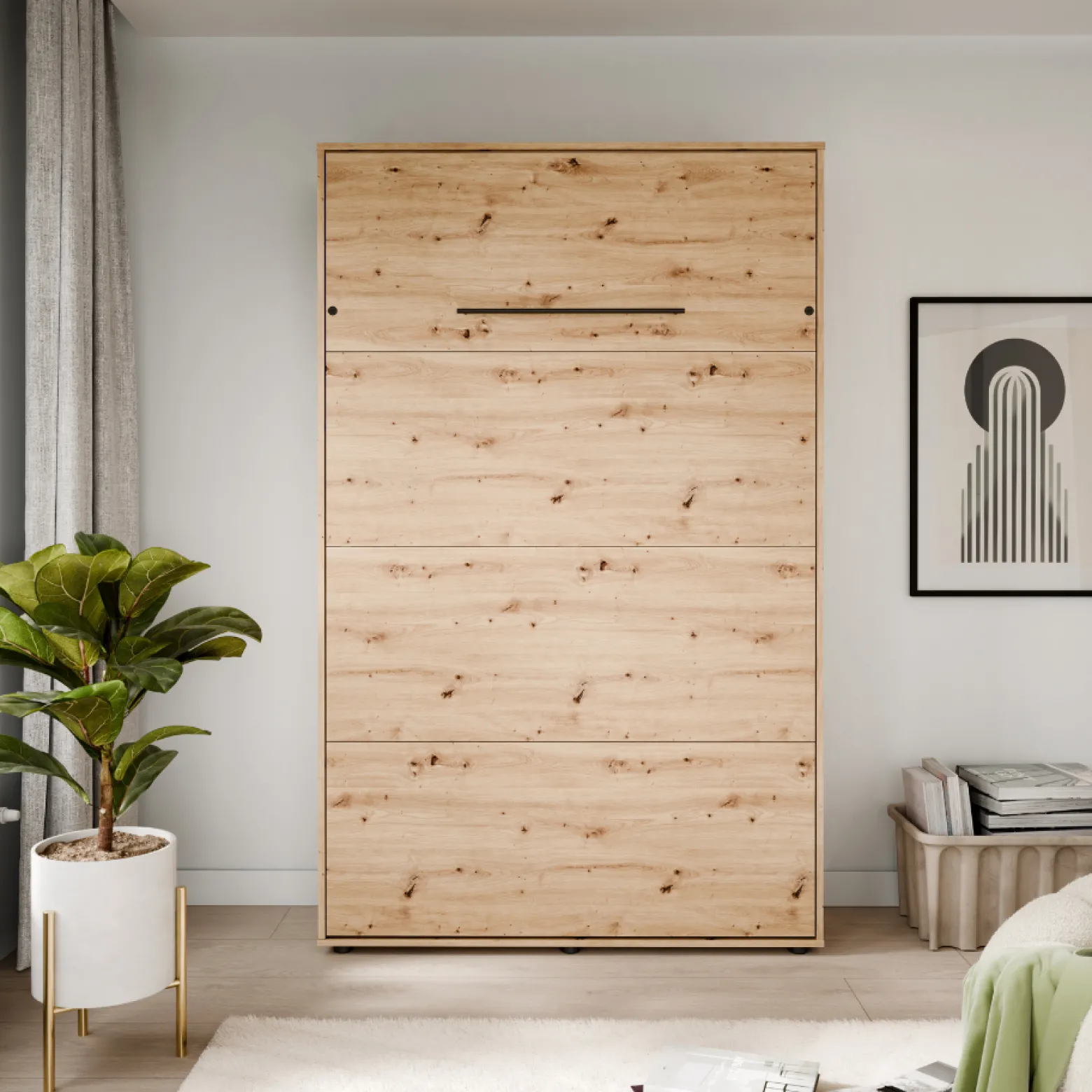 Półkotapczan rozkładany KOBI VERTO 90x200 Dąb Artisan 1 szt.