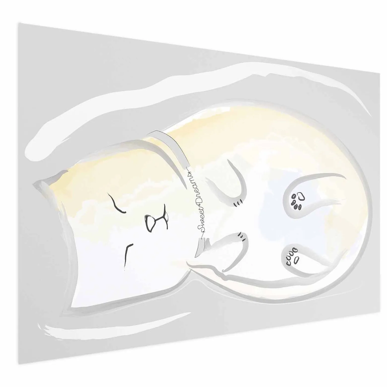 Plakat Śpiący kotek 30x21 cm