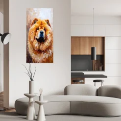 Plakat samoprzylepny do salonu Feeby Chow chow Pies Zwierzę Natura 40x80