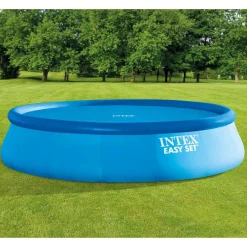 Plandeka solarna do basenu Niebieski 448 cm Polietylen INTEX