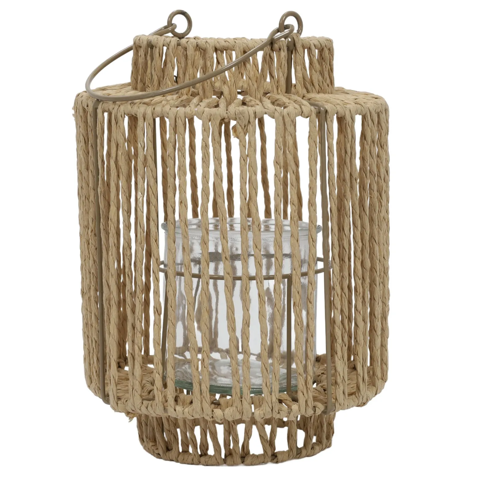 Pleciony lampion z uchwytem, 19 x 25 cm