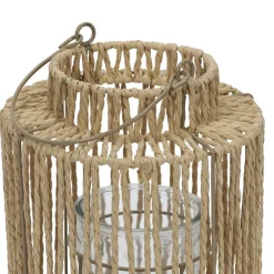 Pleciony lampion z uchwytem, 19 x 25 cm