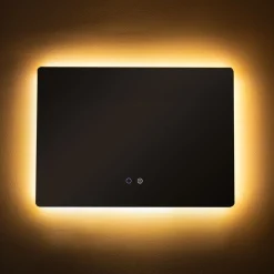 Podgrzewane lustro łazienkowe prostokątne z LED 24W D3001 Zuma Line