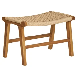 PODNÓŻEK Derby z drewna tekowego naturalny 60x40x42 cm