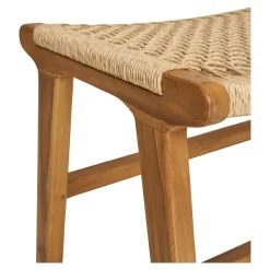 PODNÓŻEK Derby z drewna tekowego naturalny 60x40x42 cm