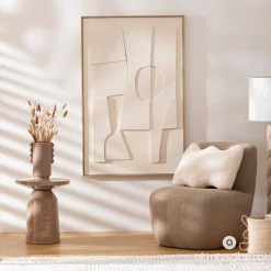 Poduszka dekoracyjna bouclé WAVY BLISS, 48 x 13 x 35 cm