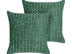 2 poduszki materiałowe 45 x 45 cm zielone