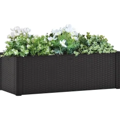 Podwyższona donica z systemem podlewania antracyt 100x43x33cm