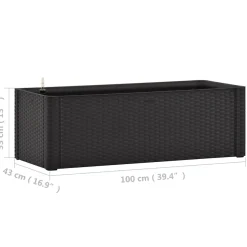 Podwyższona donica z systemem podlewania antracyt 100x43x33cm