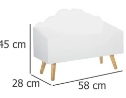 Pojemnik na zabawki Cloud biały