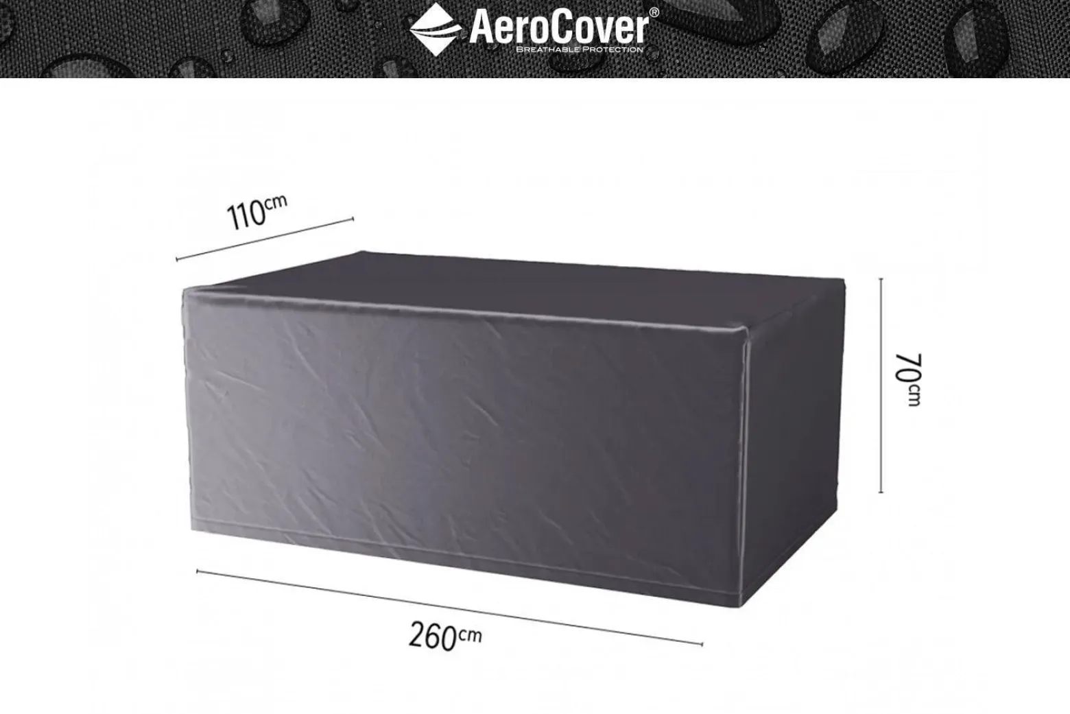 Pokrowiec na stół ogrodowy 7953 260x110x70 AeroCover antracytowy Homms