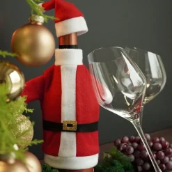 Pokrowiec na wino świąteczny Mikołaj