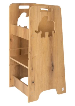 Pomocnik kuchenny dla dzieci z tablicą regulowany Kitchen Helper MDF drewno