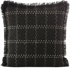 Poszewka na poduszkę DARA 45x45 cm kratka czarna