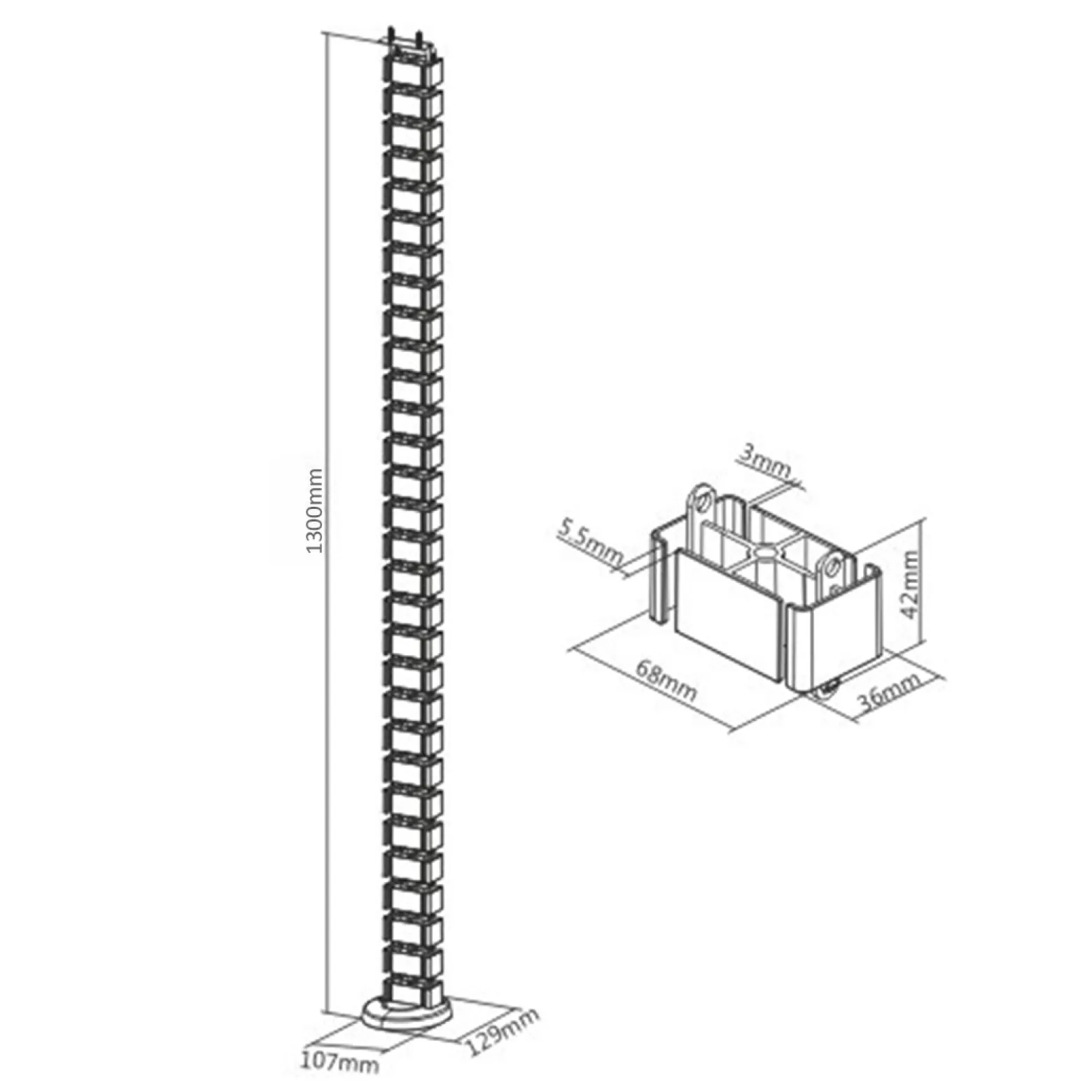 Prowadnica kablowa magnetyczna SPK-182G 130cm