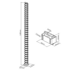 Prowadnica Kablowa Spacetronik SPK-180B 130cm Organizer