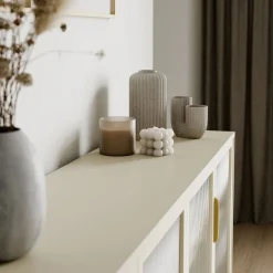 Przeszklona komoda LINEA 4D z oświetleniem LED