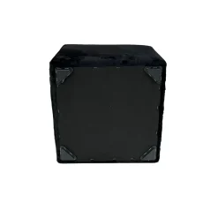 Pufa 40×40 cm VELVET MINKY kwadratowa siedzisko miękki welur czarna